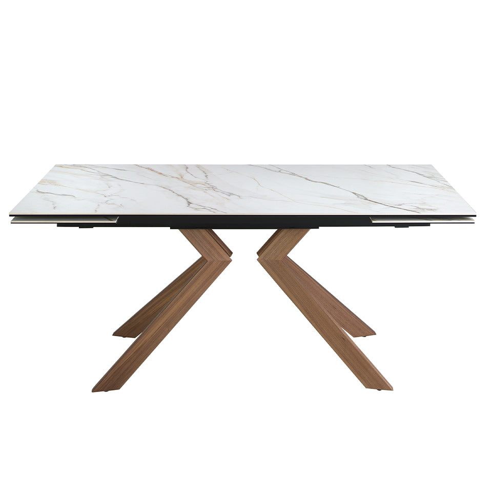 Mesa de comedor extensible de porcelana mármol 180x90cm Angel Cerdá