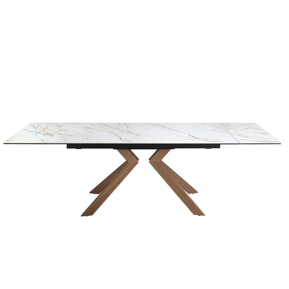 Mesa de comedor extensible de porcelana mármol 180x90cm Angel Cerdá