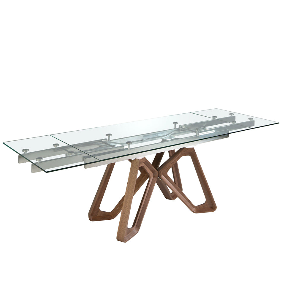 Mesa de comedor extensible de vidrio templado 160/240x90cm Angel Cerdá