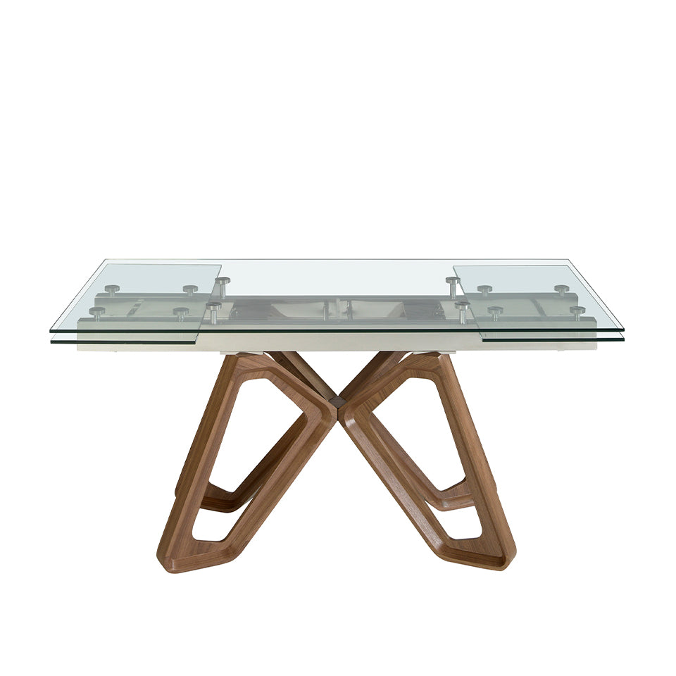 Mesa de comedor extensible de vidrio templado 160/240x90cm Angel Cerdá