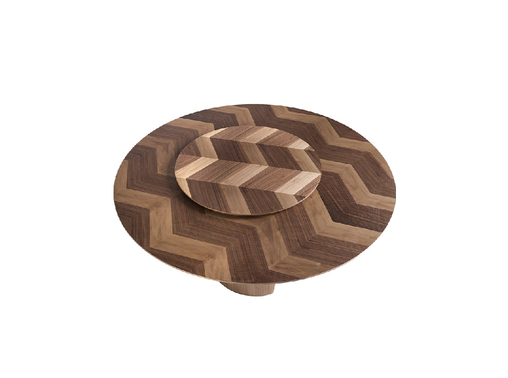 Mesa de comedor redonda de nogal ø150cm