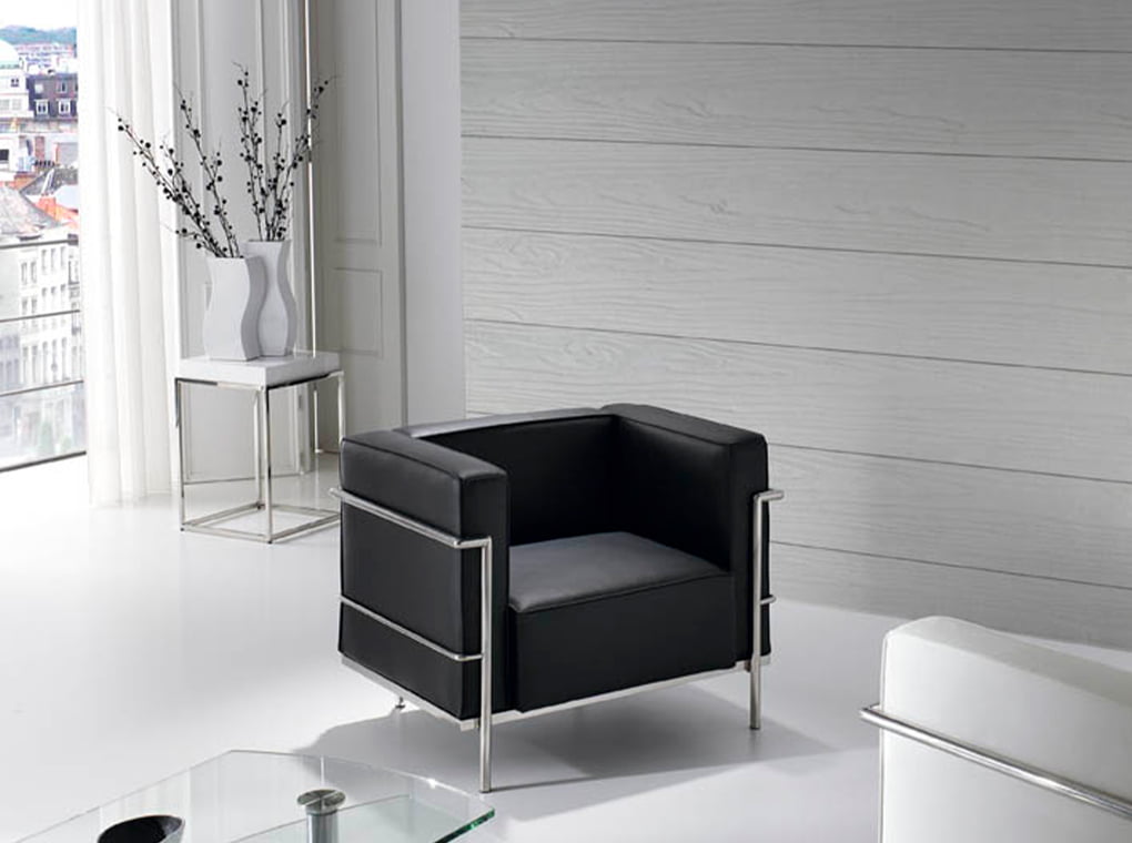 Mesa lateral de madera blanca con soporte metálico Angel Cerdá