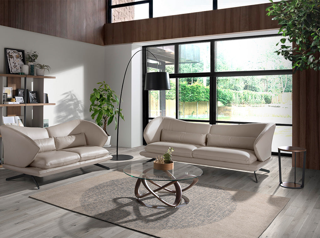 Mesa lateral de chapa de nogal y acero epoxi negro Angel Cerdá