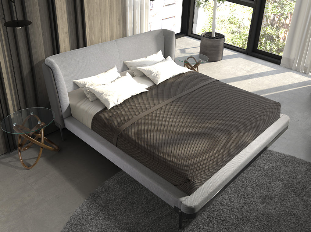 Mesa Lateral Redonda de Vidrio Templado y Madera de Nogal