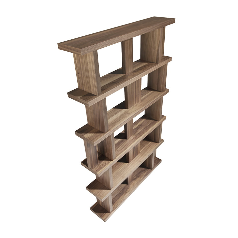 Biblioteca de Nogal con Diseño Moderno Angel Cerdá