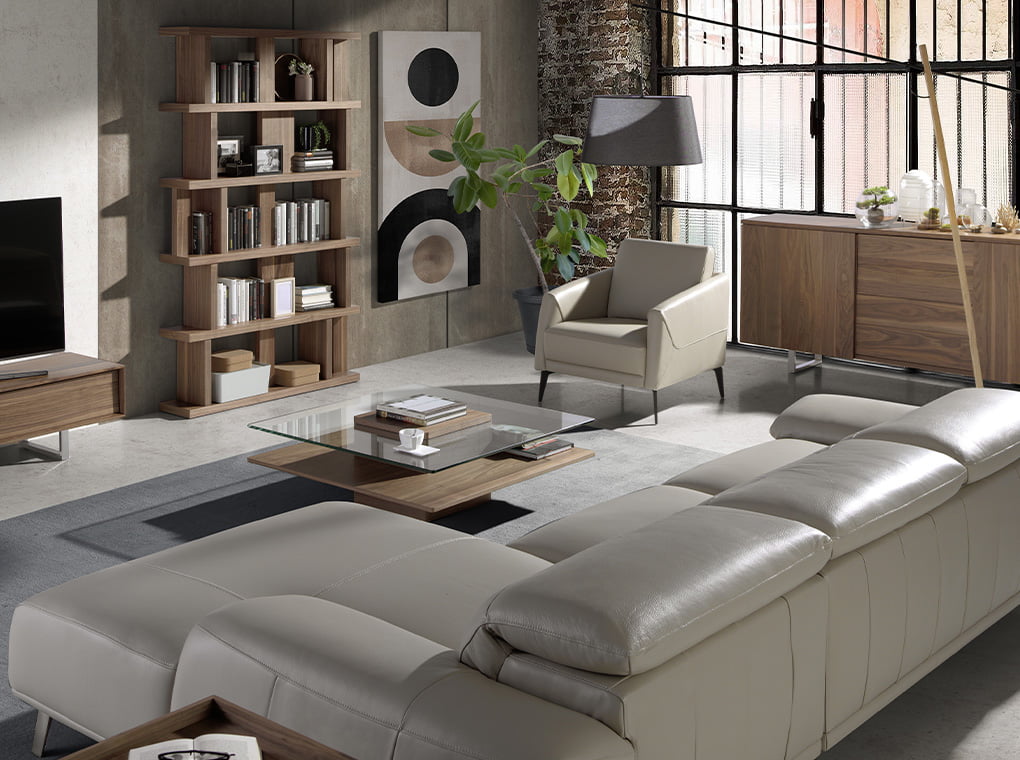 Biblioteca de Nogal con Diseño Moderno Angel Cerdá