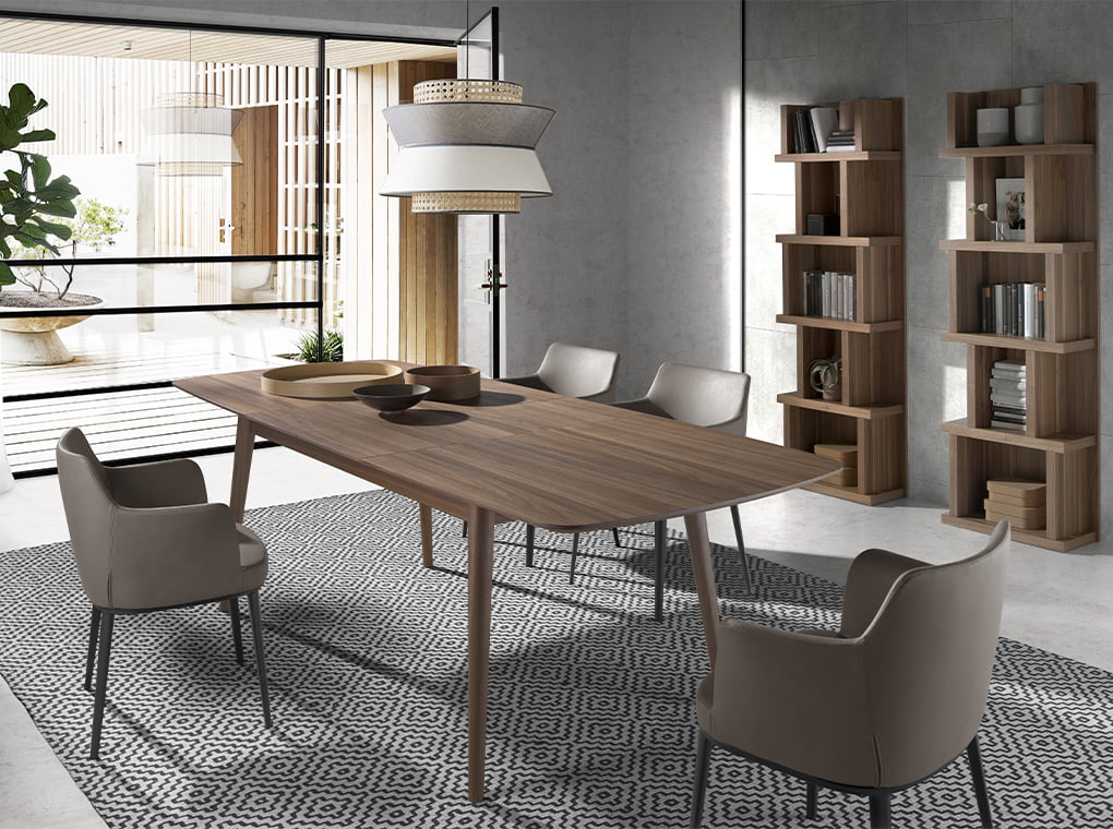 Biblioteca de Nogal con Diseño Moderno Angel Cerdá