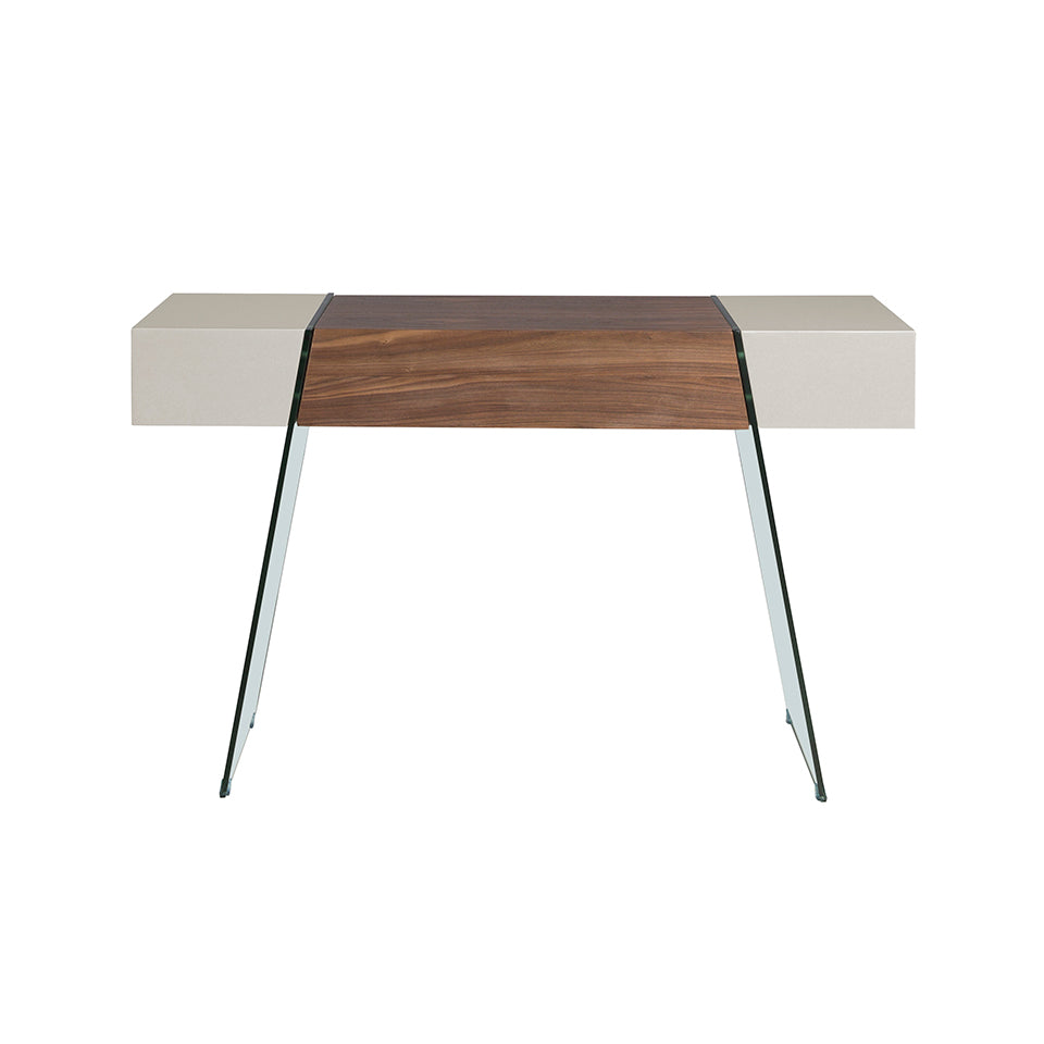 Consola de Nogal y Cristal con Diseño Moderno Angel Cerdá