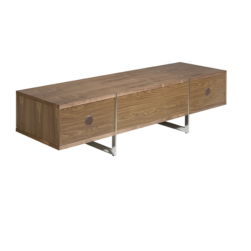 Cómoda de TV de Nogal con patas de Acero Angel Cerdá