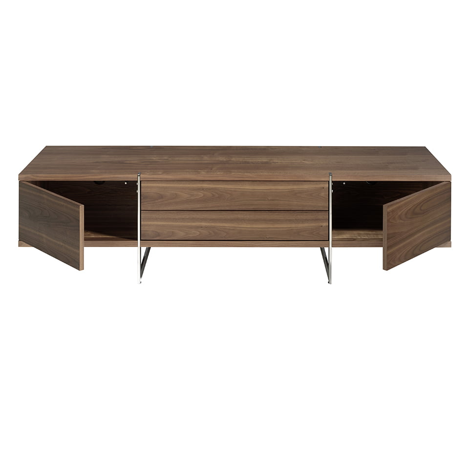 Cómoda de TV de Nogal con patas de Acero Angel Cerdá