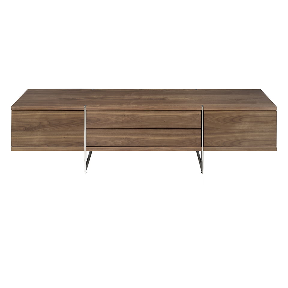 Cómoda de TV de Nogal con patas de Acero Angel Cerdá