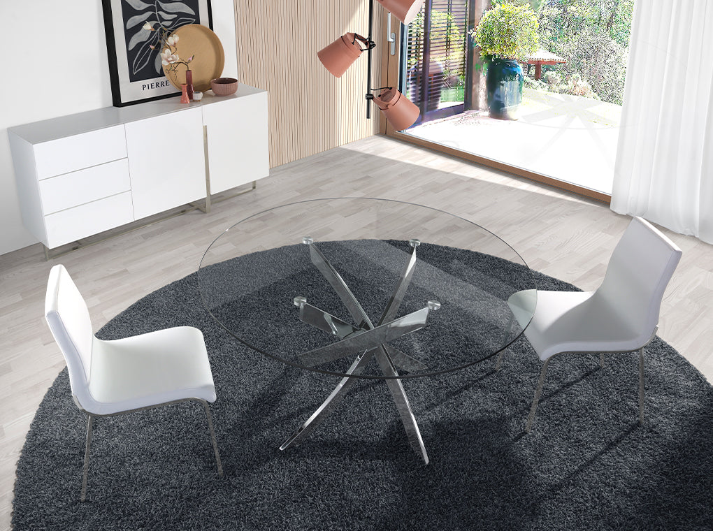 Cómoda blanca con patas de acero Angel Cerdá