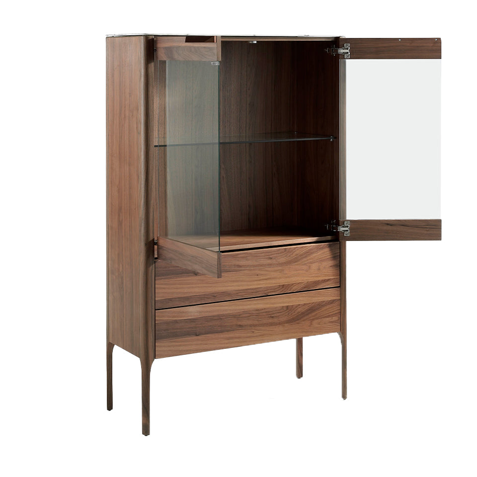 Vitrina de Nogal y Fibra de Vidrio con Efecto de Mármol Angel Cerdá