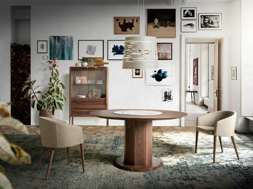 Vitrina de Nogal y Fibra de Vidrio con Efecto de Mármol Angel Cerdá