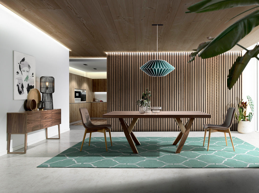 Mesa de noche de madera de nogal con espacio de almacenamiento Angel Cerdá