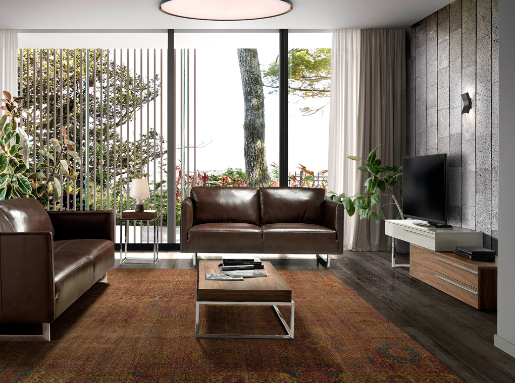 Cómoda de TV de Nogal con cajones y soporte metálico Angel Cerdá