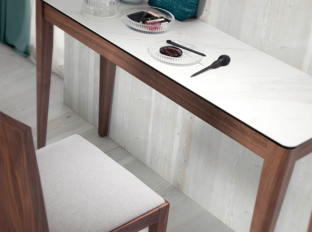 Consola con tapa de porcelana de mármol Calacatta Angel Cerdá