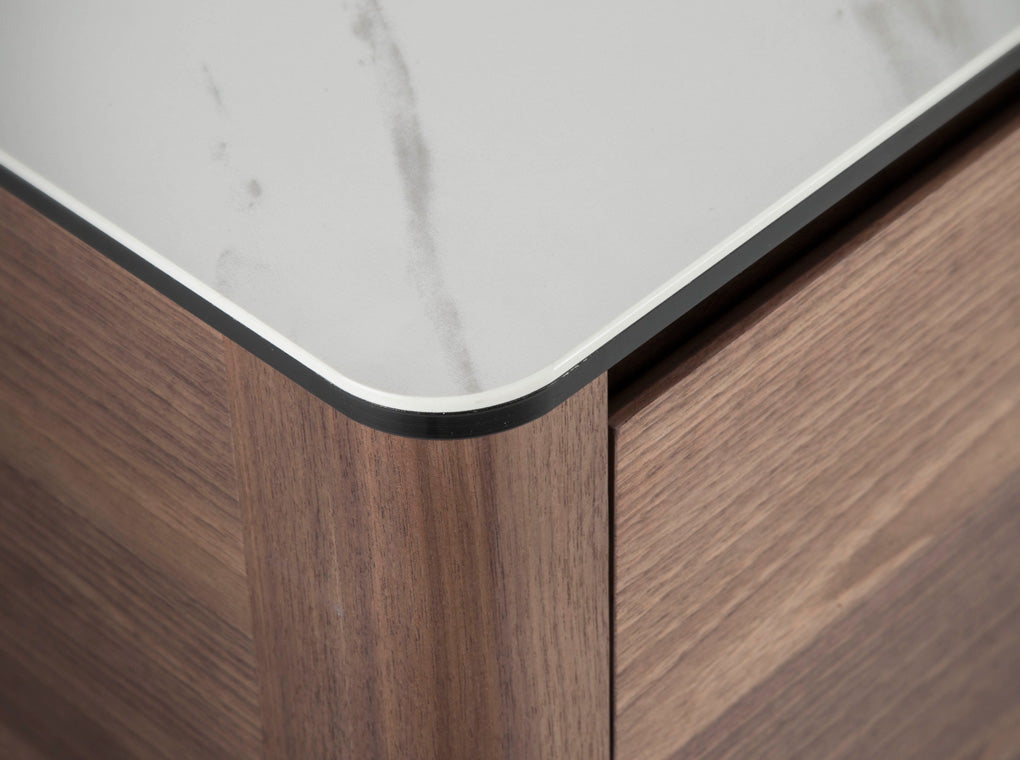 Cómoda de TV de Nogal y Porcelana Angel Cerdá