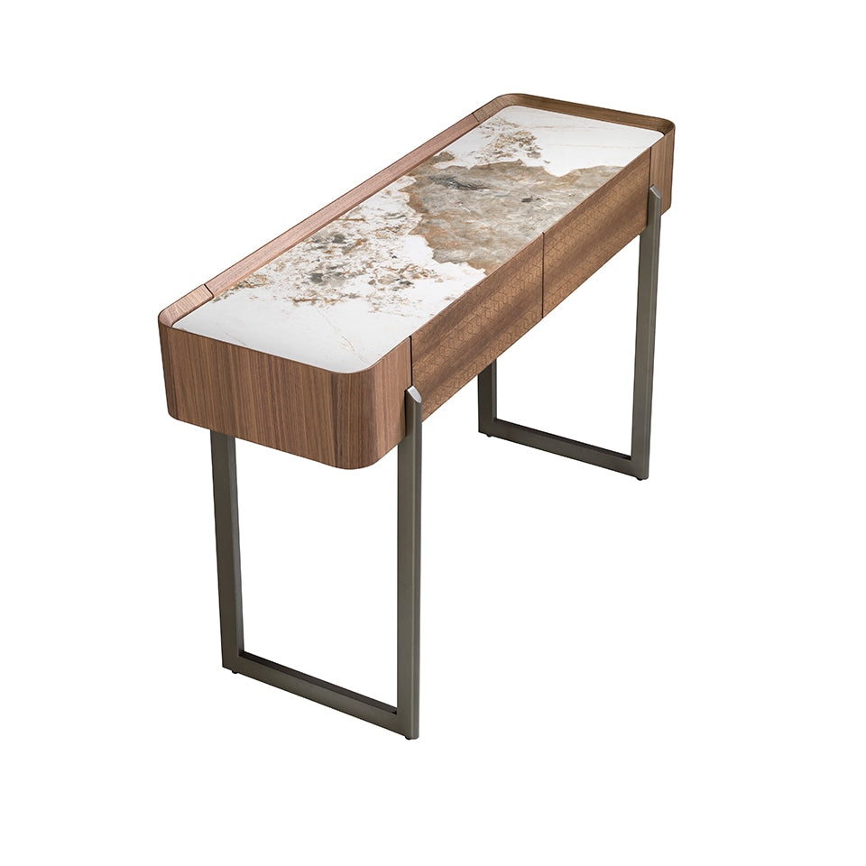 Consola de Roble con Soporte Metálico Angel Cerdá