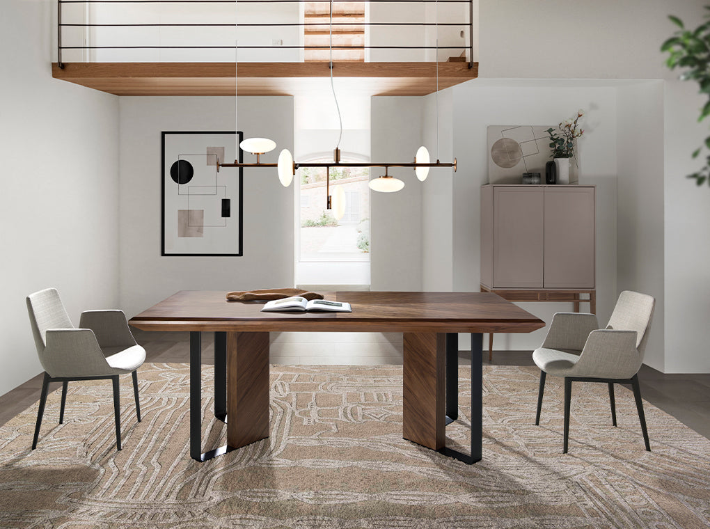 Silla tapizada con tela gris Angel Cerdá