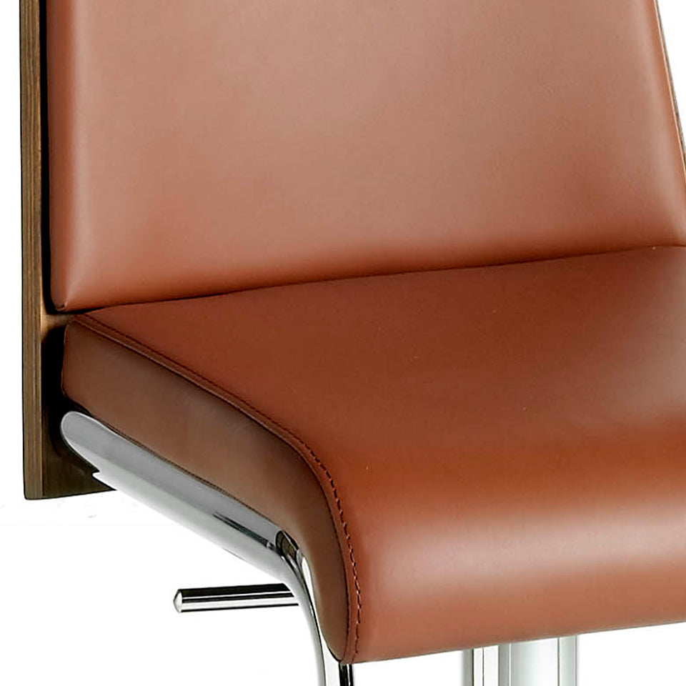 Silla ajustable de eco-cuero marrón Angel Cerdá