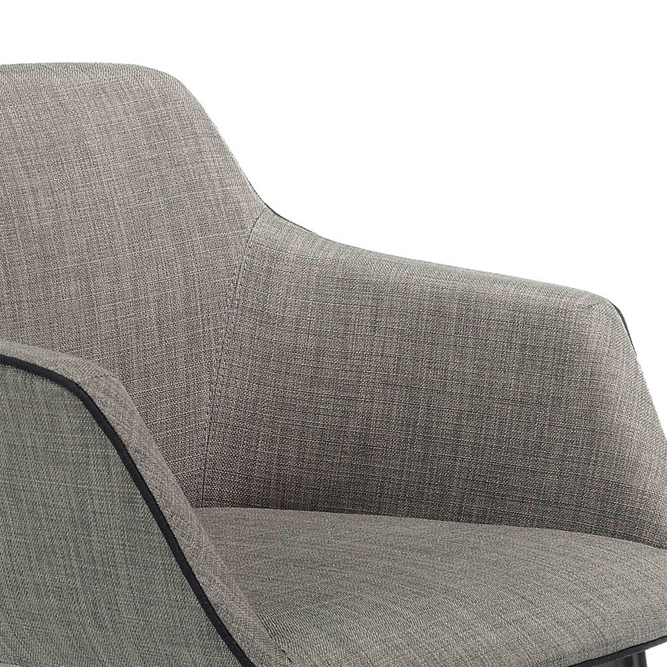 Taburete de bar en material gris con estructura negra de Angel Cerdá.