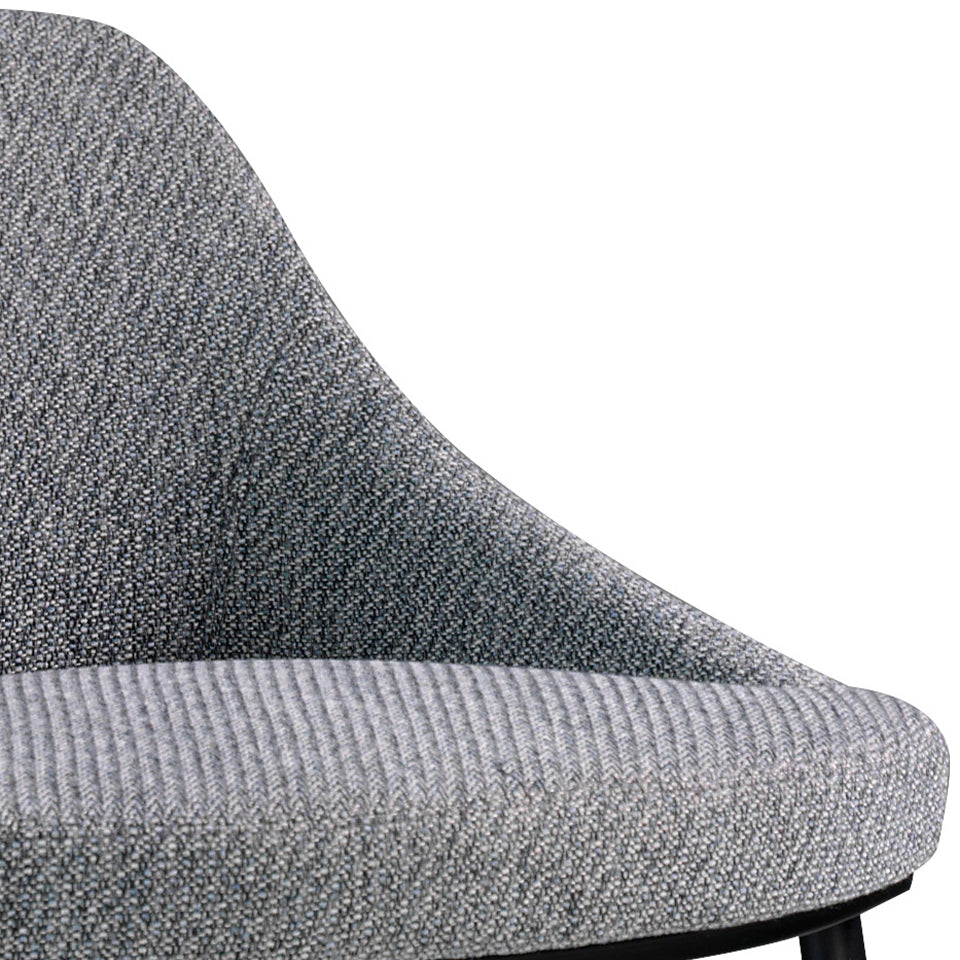 Taburete moderno gris con patas negras | Luxet.es