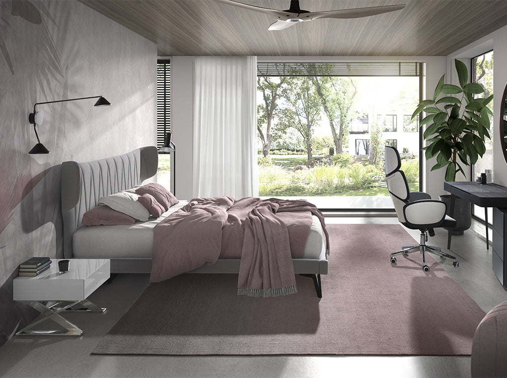 Mesa de noche con patas de lámina de acero Angel Cerdá