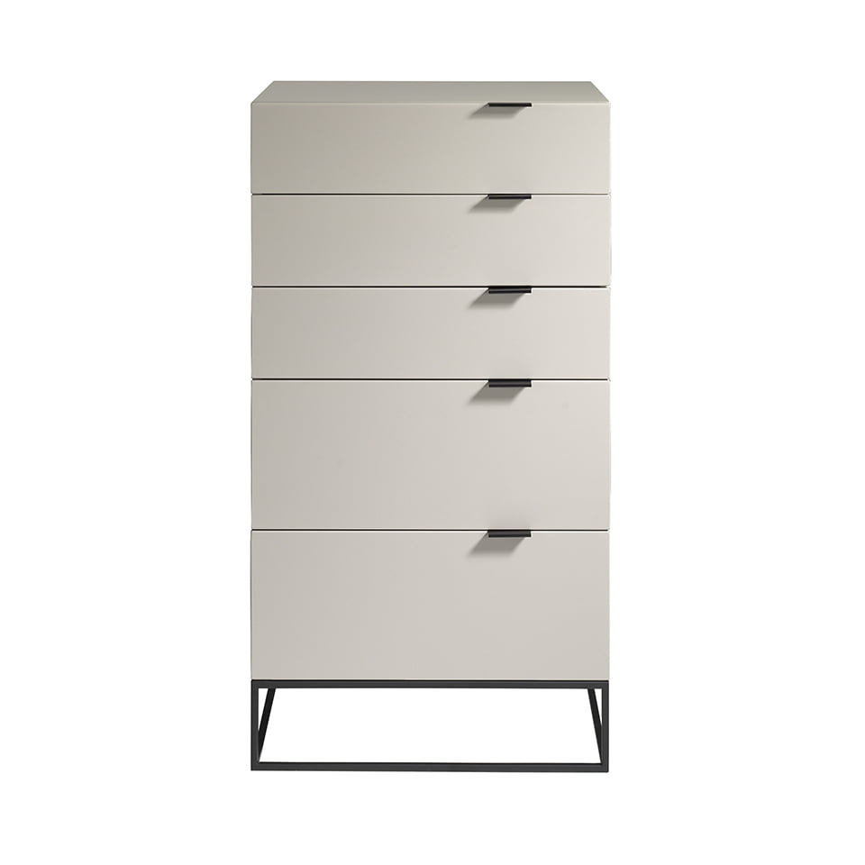 Cómoda moderna de DM con patas de acero negro Angel Cerdá