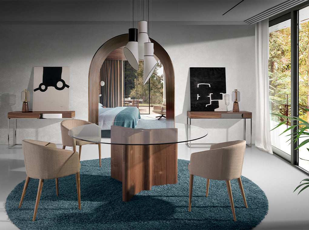 Lámpara de vidrio ahumado