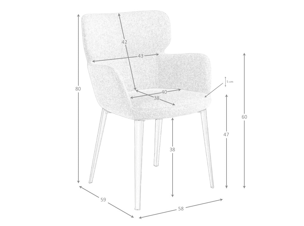 Silla Elsari // Marrón Marmolada