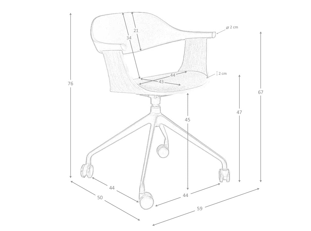 Silla de Oficina Giratoria con Tela Gris y PVC Negro