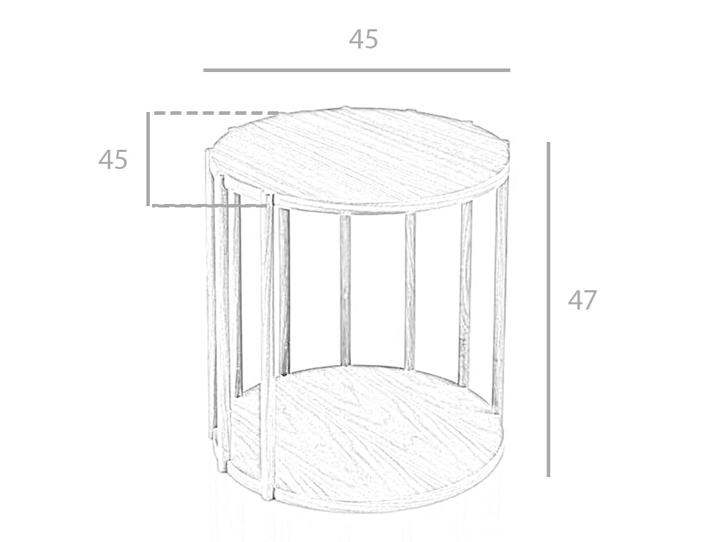 Mesa de café de nogal Angel Cerdá