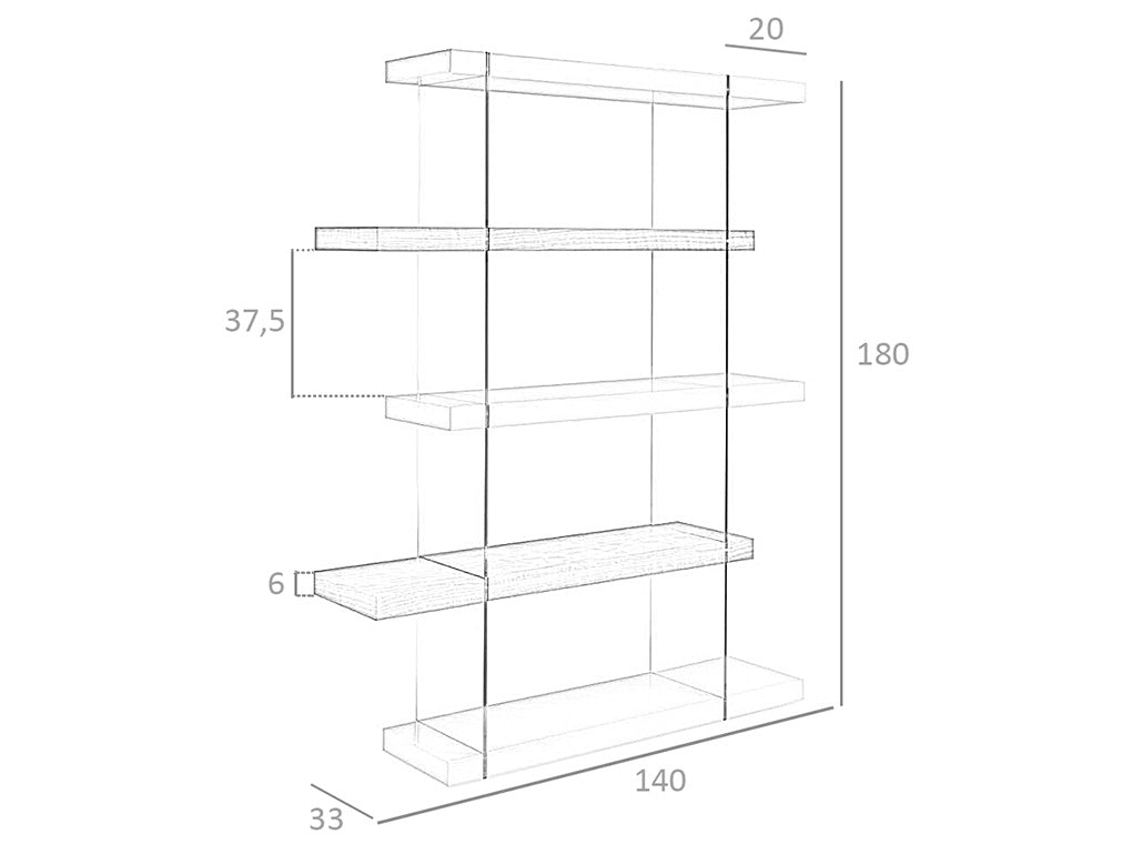 Biblioteca de Nogal y Cristal con Diseño Moderno Angel Cerdá