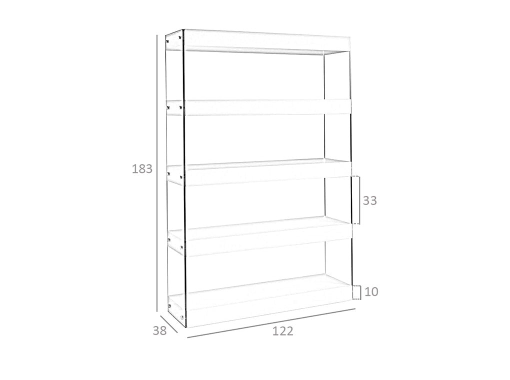Biblioteca de Nuez y Vidrio Seguro con Diseño Moderno Angel Cerdá