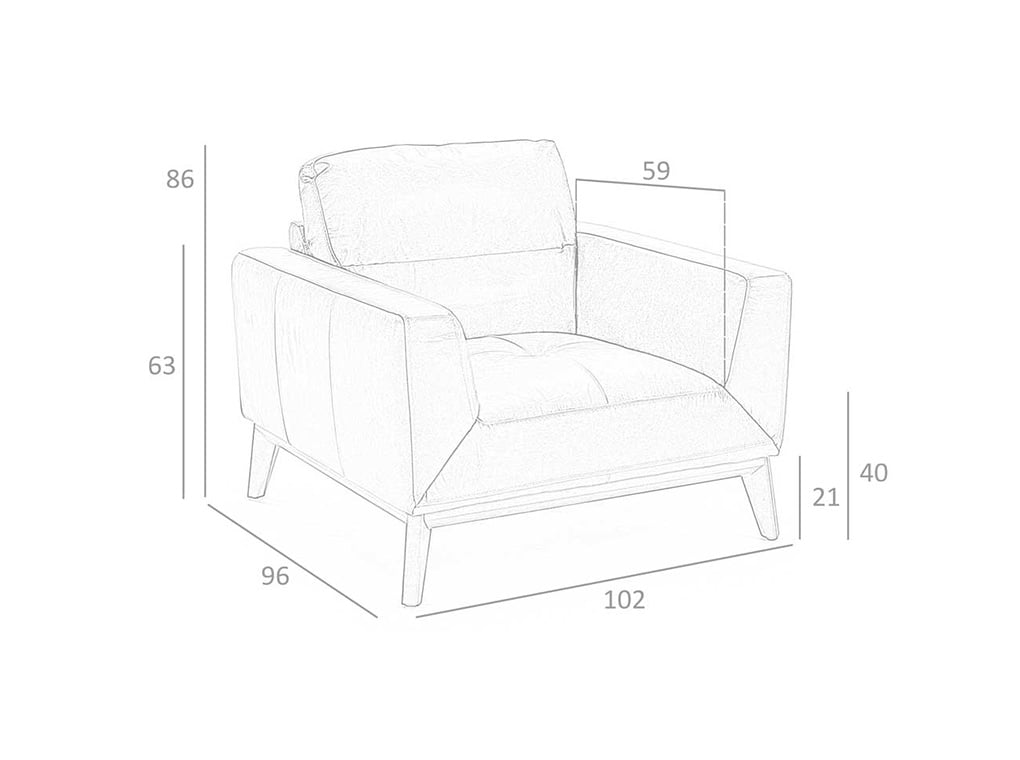 Sillón tapizado en piel de búfalo de Angel Cerdá