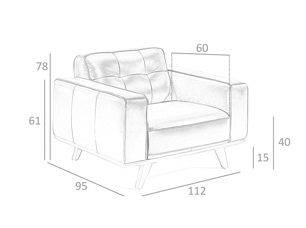 Sillón tapizado en piel de vaca modelo 5037 Angel Cerdá