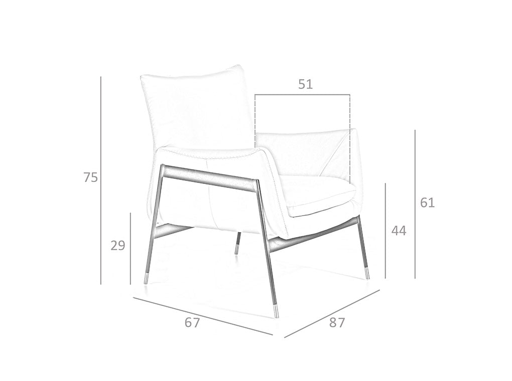 Sillón tapizado en piel de vaca marrón de Angel Cerdá
