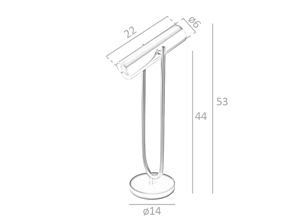 Lámpara de acero negro con foco ajustable