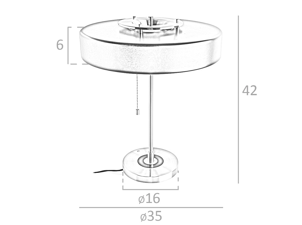 Lámpara de aluminio dorado y negro