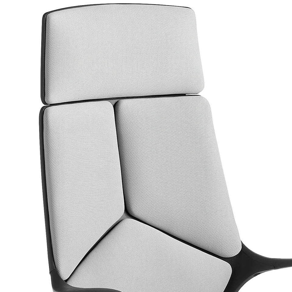 Silla de Oficina Giratoria Gris con Brazos y Soporte Negro Angel Cerdá