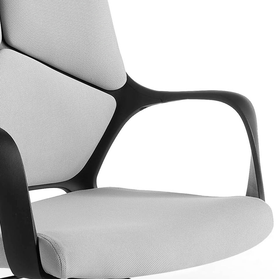 Silla de Oficina Giratoria Gris con Brazos y Soporte Negro Angel Cerdá
