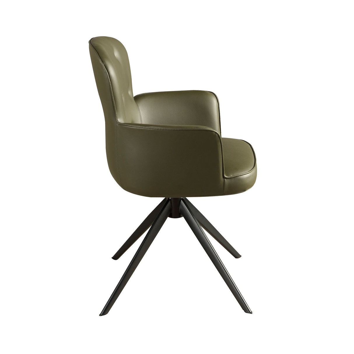 Silla giratoria verde con patas negras | Luxet.es