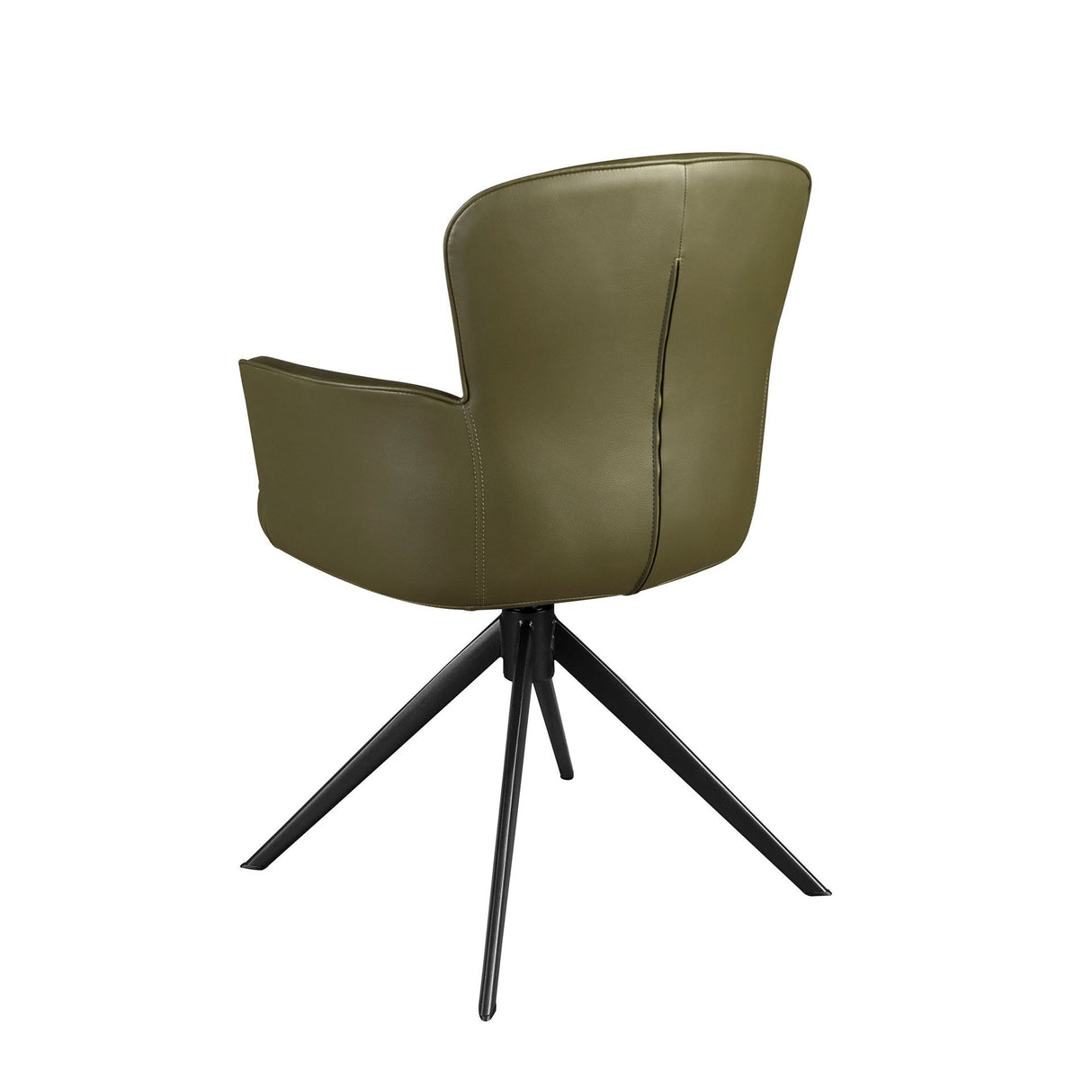 Silla giratoria verde con patas negras | Luxet.es