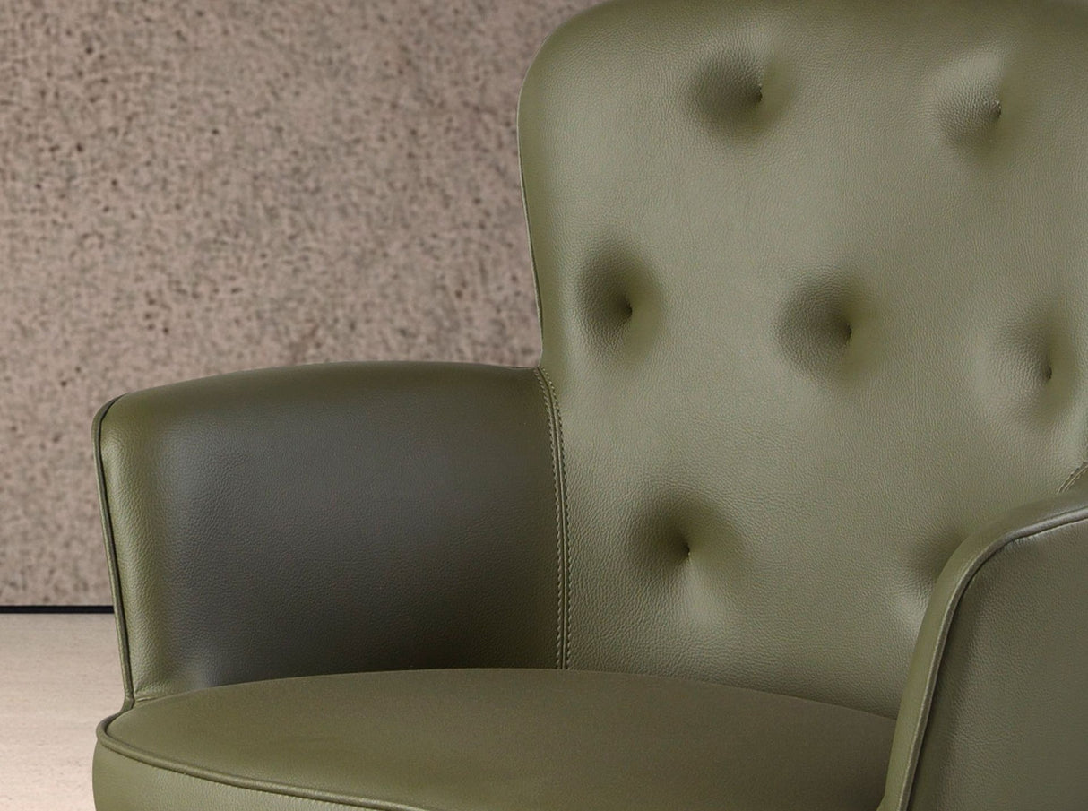 Silla giratoria verde con patas negras | Luxet.es