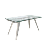Mesa de comedor con tapa de vidrio y extensiones Angel Cerdá