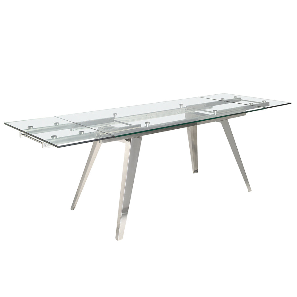 Mesa de comedor con tapa de vidrio y extensiones Angel Cerdá