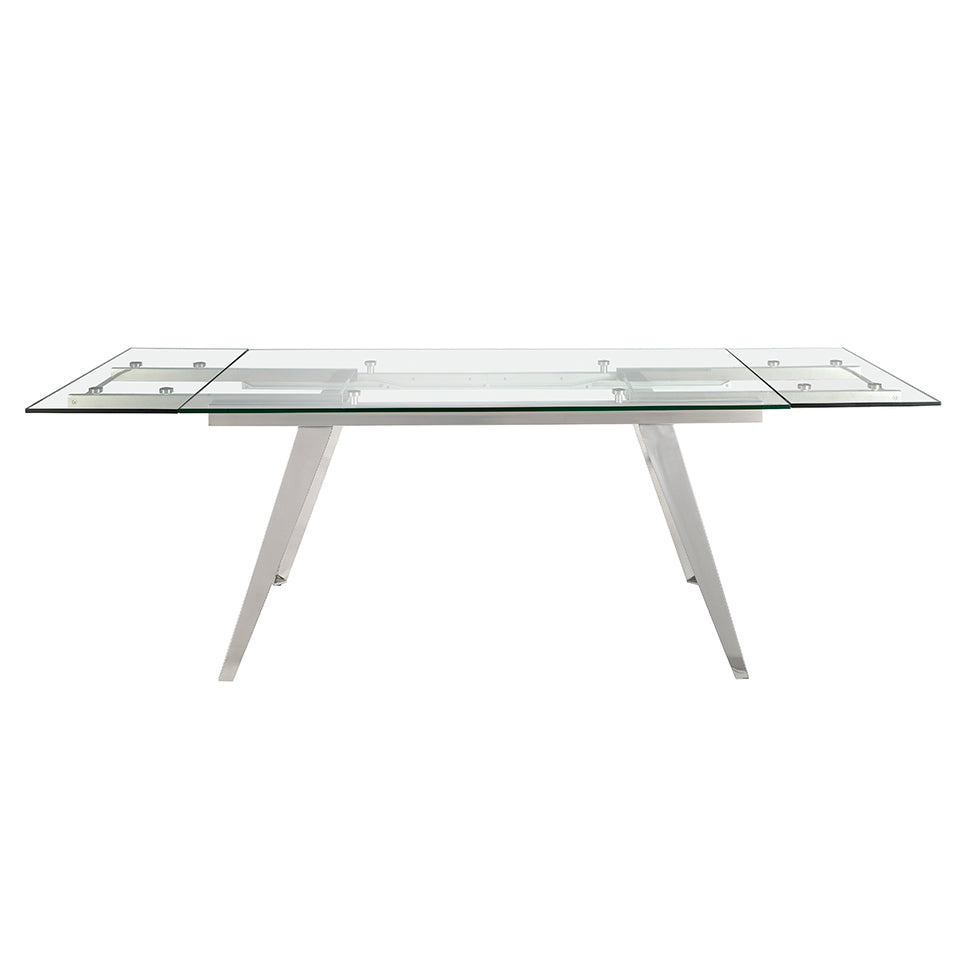 Mesa de comedor con tapa de vidrio y extensiones Angel Cerdá