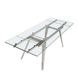 Mesa de comedor con tapa de vidrio y extensiones Angel Cerdá