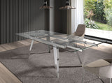 Mesa de comedor con tapa de vidrio y extensiones Angel Cerdá